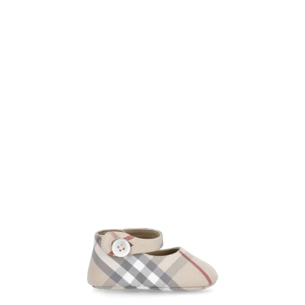 Burberry Platte Schoenen Ruitpatroon Knoopsluiting
