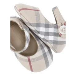 Burberry Platte Schoenen Ruitpatroon Knoopsluiting