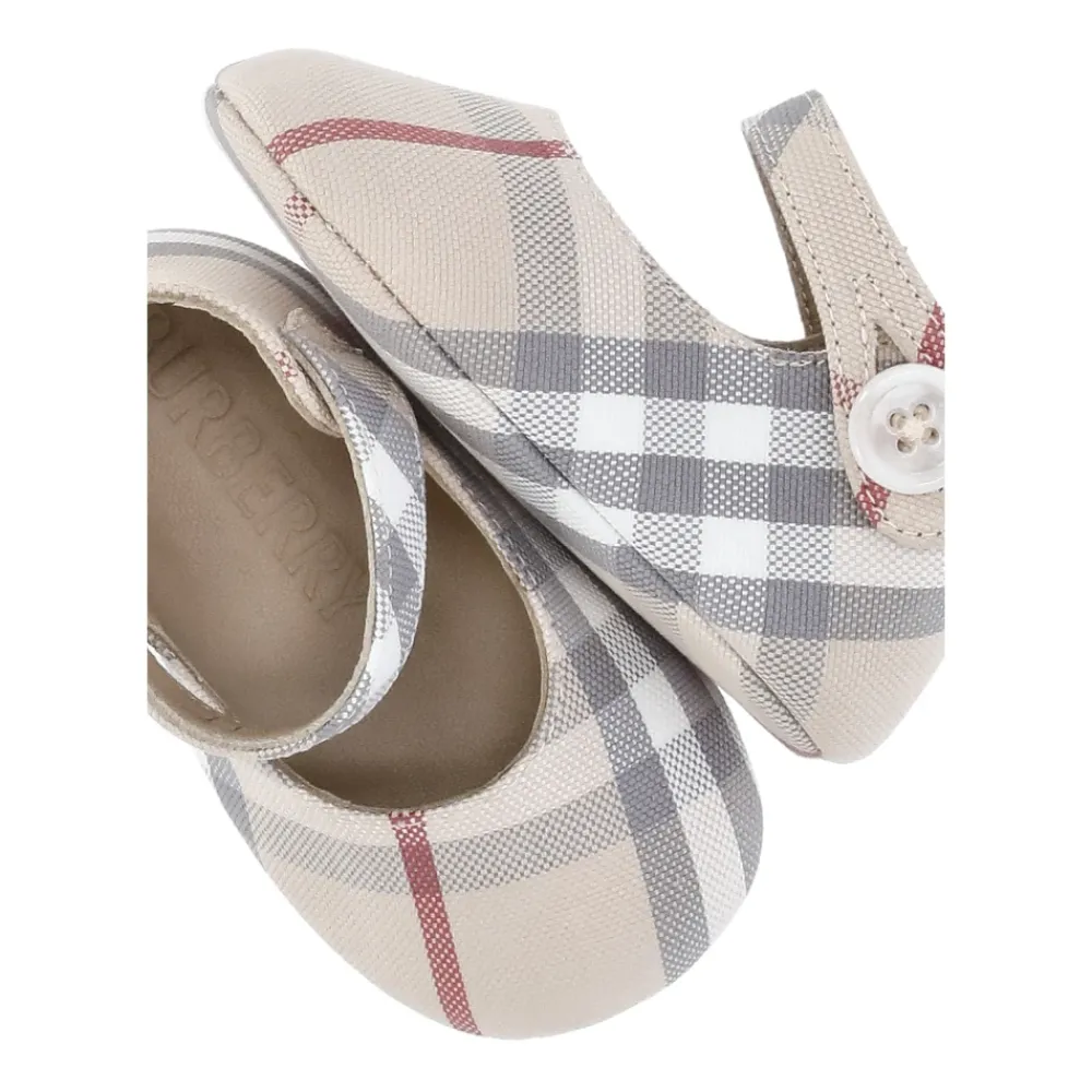 Burberry Platte Schoenen Ruitpatroon Knoopsluiting