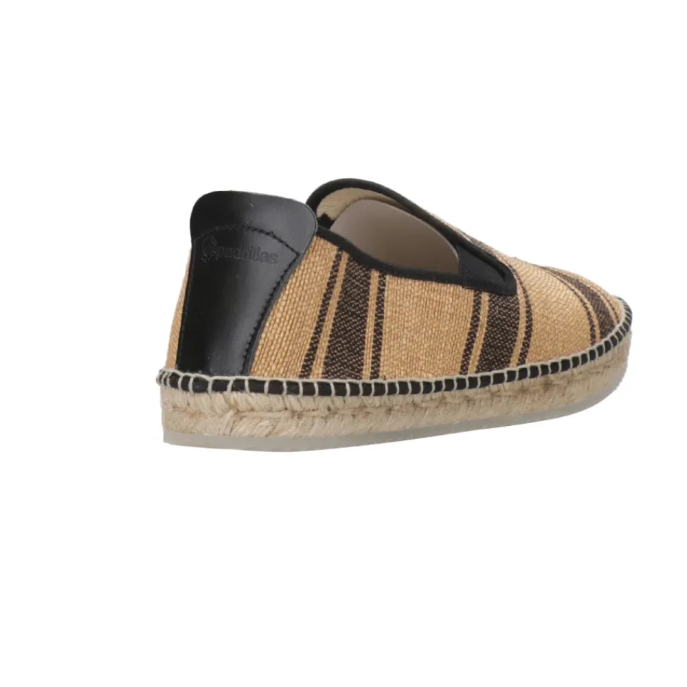 Heren Espadrilles Espadrilles^Platte schoenen in zwart en bruin