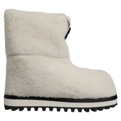 Heren Dolce & Gabbana Snowboots^Plush Logo Gewatteerde Halfhoge Laarzen