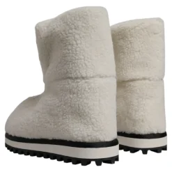 Heren Dolce & Gabbana Snowboots^Plush Logo Gewatteerde Halfhoge Laarzen