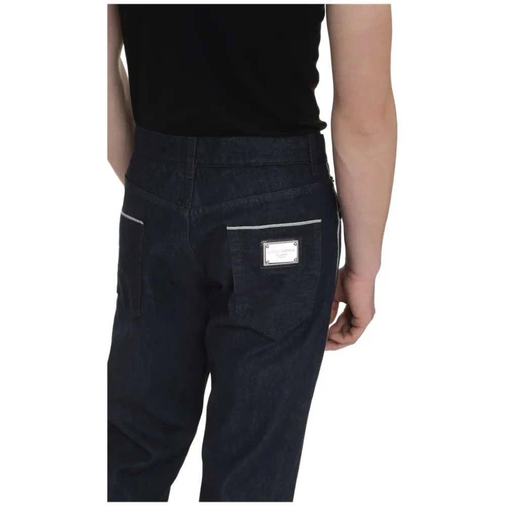 Heren Dolce & Gabbana 5-Pocket Straight-Leg Jeans
