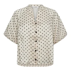 DAMES Co'Couture Polka Dot V-hals Blouse