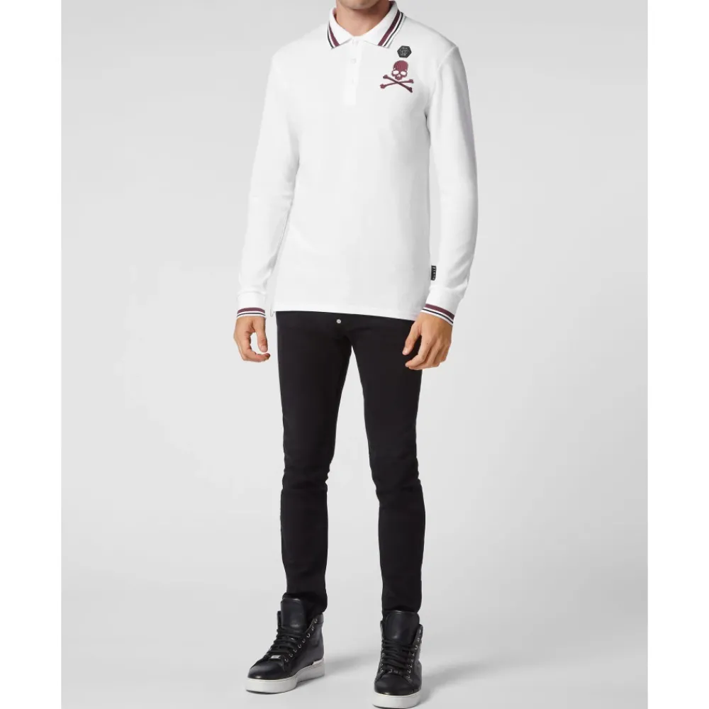 Heren Philipp Plein Polo Shirt met lange mouwen