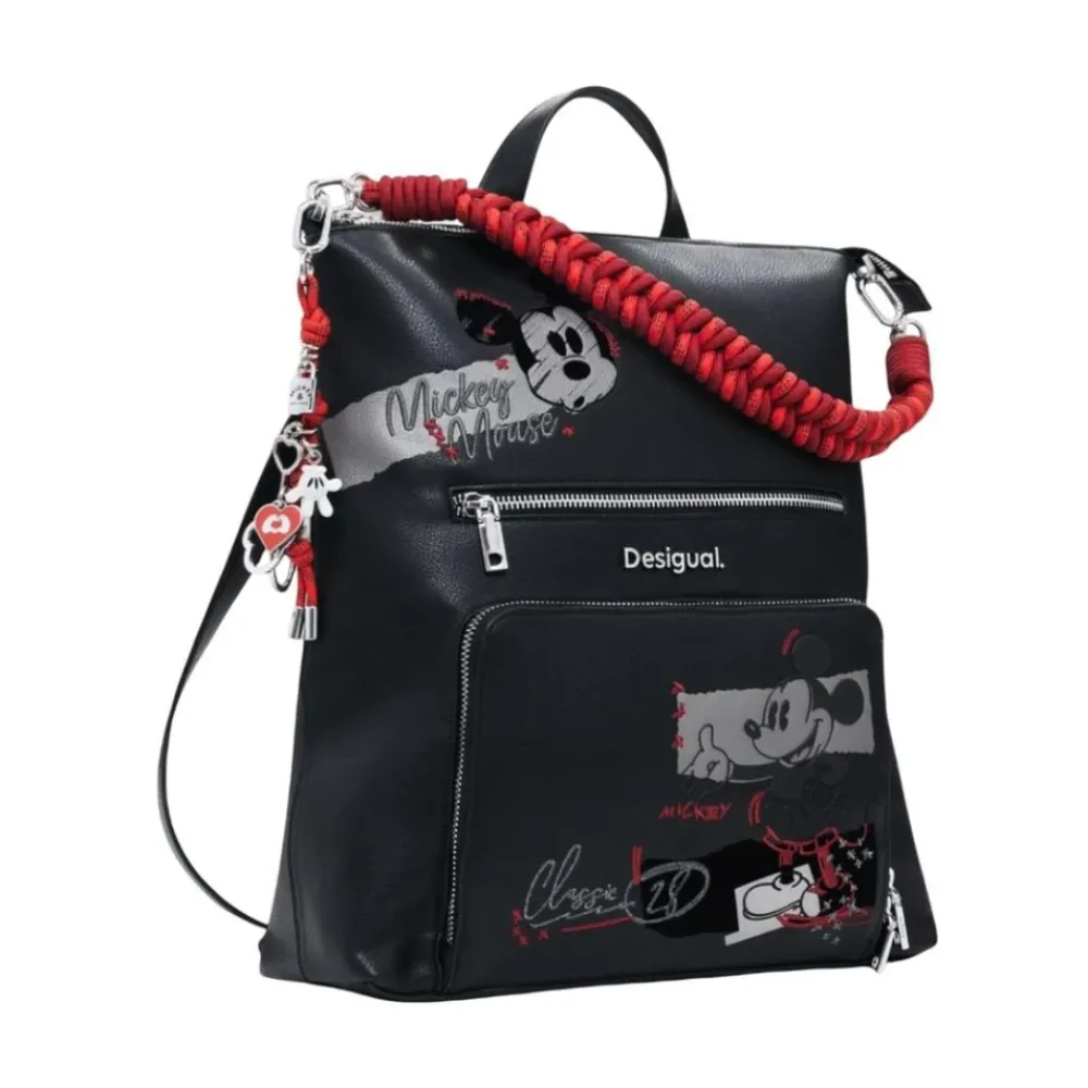 DAMES Desigual Rugzakken^Polyurethaan Tas met Ritssluiting