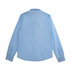 Emporio Armani Bovenkleding^Poplin Overhemd met Logo Borduursel