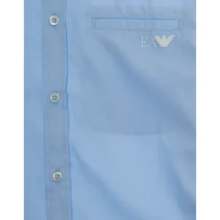 Emporio Armani Bovenkleding^Poplin Overhemd met Logo Borduursel