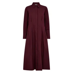 DAMES Co'Couture Jurken^Poppycc Lange Overhemdjurk in Winered