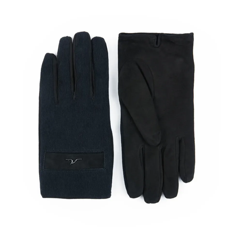 Heren Paul & Shark Handschoenen^Premium Leren Handschoenen met Corduroy Accent