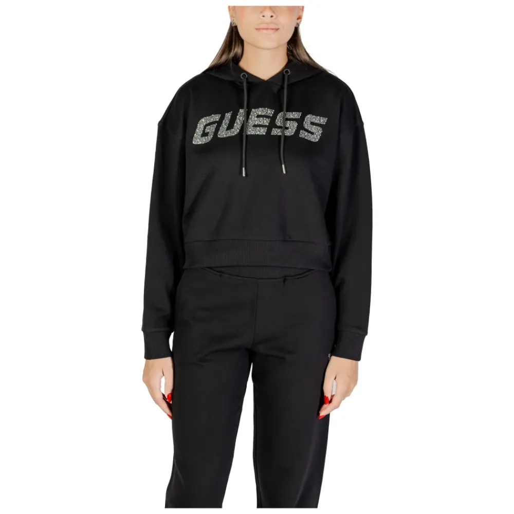 DAMES Guess Hoodies & Sweatvesten^Primula Rhinestones Hoodie