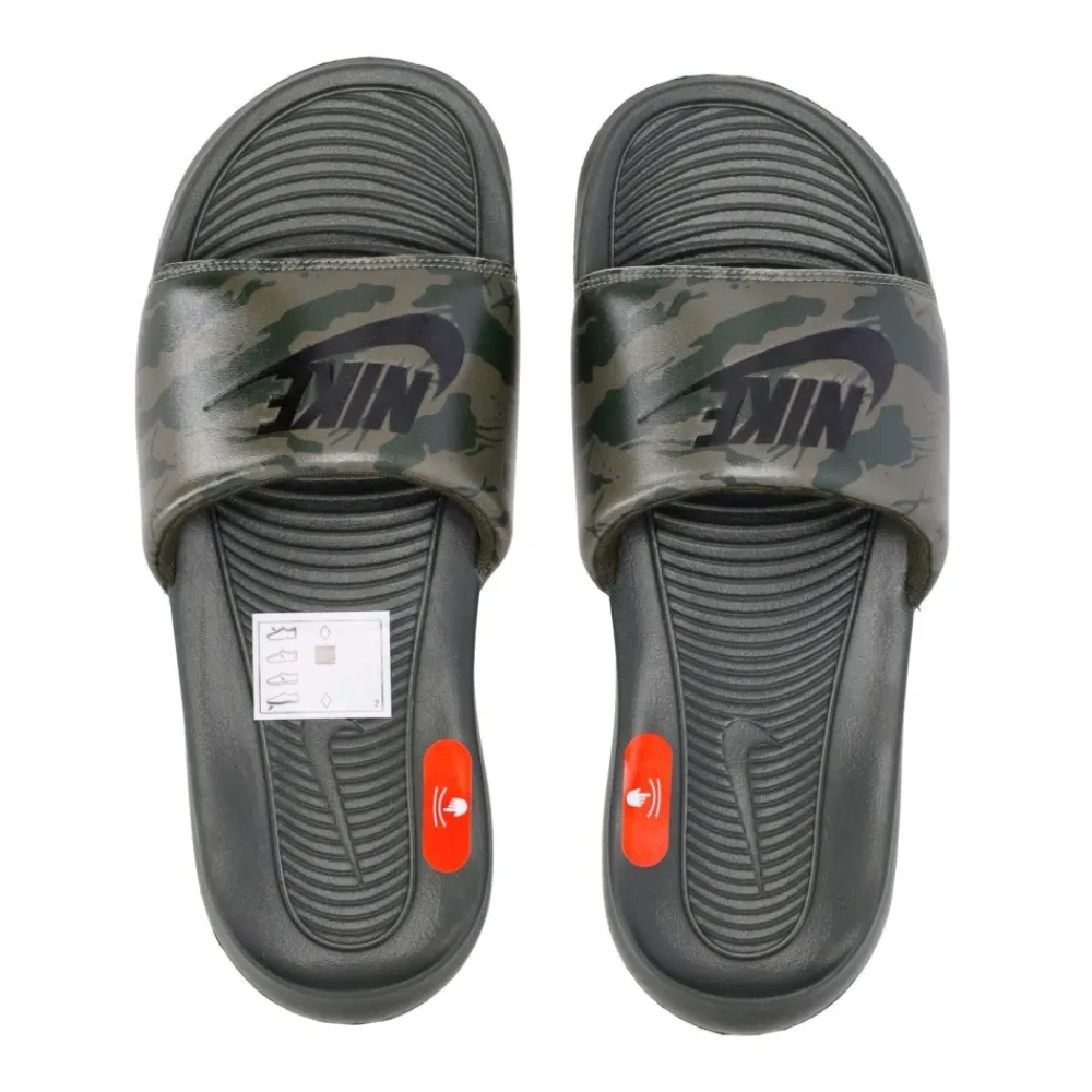 Heren Nike Print Heren Slippers Olijf/Zwart/Sequoia