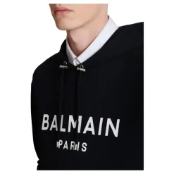 Heren Balmain Printed Cotton Hoodie