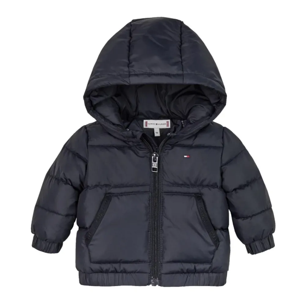 Tommy Hilfiger Jassen^Puffer Jacket met Geborduurd Logo