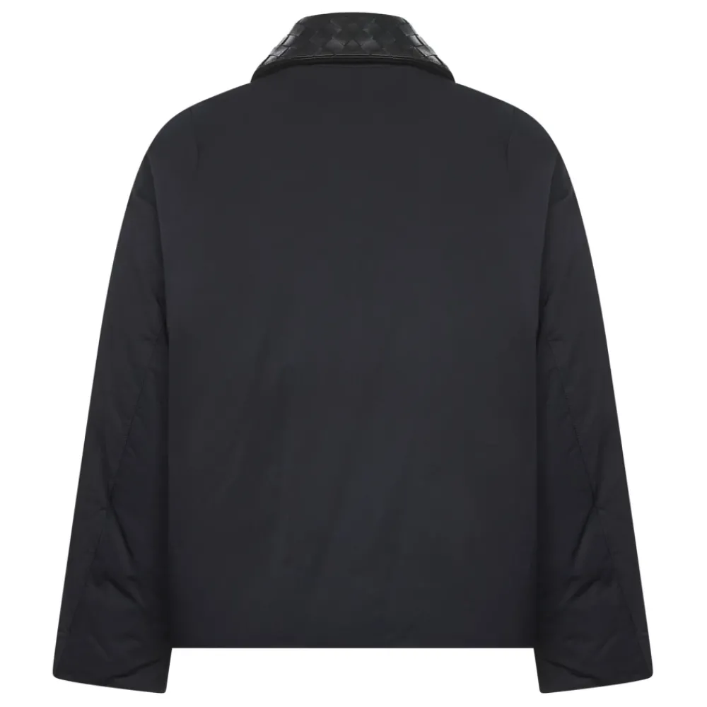 Heren Bottega Veneta Puffer Jas met Geweven Kraag