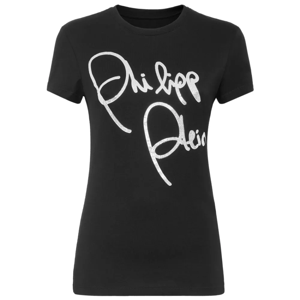 DAMES Philipp Plein Shirts^Pure T-Shirt met Kristallen