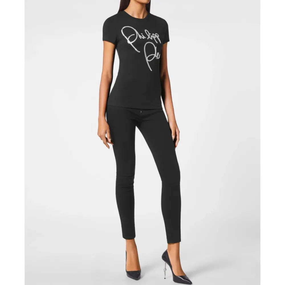 DAMES Philipp Plein Shirts^Pure T-Shirt met Kristallen