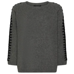 DAMES Elena Mirò Truien & Vesten^Pure wollen trui met borduursel