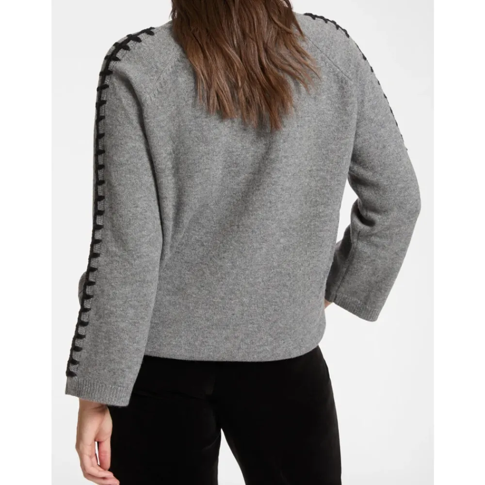 DAMES Elena Mirò Truien & Vesten^Pure wollen trui met borduursel