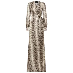 DAMES Philipp Plein Python Silk Print Lange Jurk