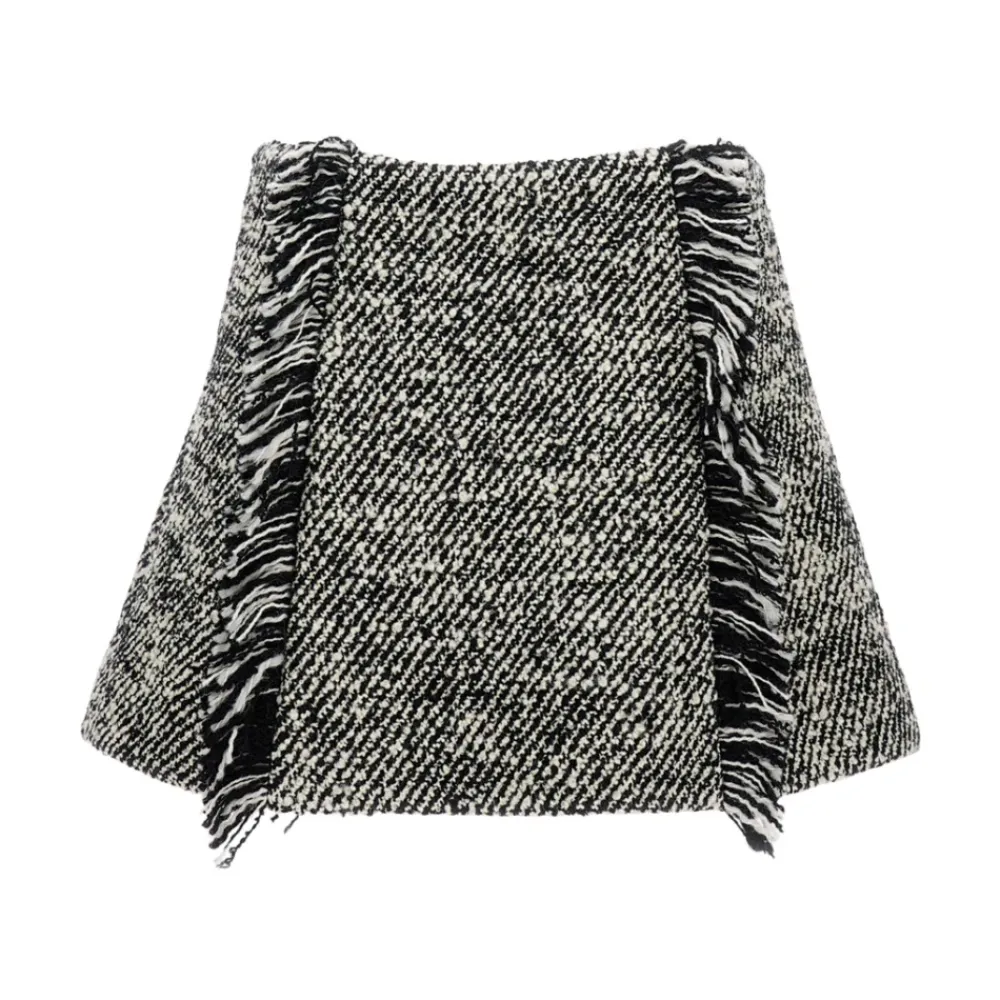 DAMES Durazzi Milano Rokken^Quilted Wool Mini Skirt