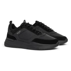Heren Mallet London Radnor Triple Black Sneaker SS24