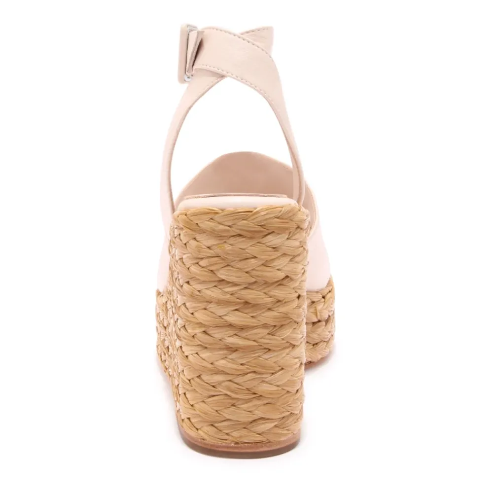 DAMES Paloma Barceló Sleehakken^Raffia Sleehak Sandalen met Zijden Detail