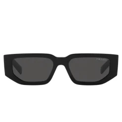 Heren Prada Zonnebrillen^Rechthoekige zonnebril donkergrijze lenzen