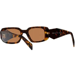 Heren Prada Zonnebrillen^Rechthoekige zonnebril in honing schildpad