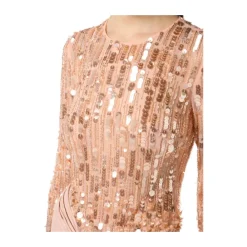 DAMES Elisabetta Franchi Red Carpet jurk van tule en jersey met pailletten
