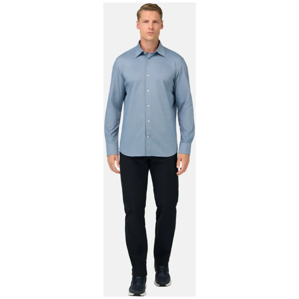 Heren Boggi Milano Overhemden^Regular Fit Japans Jersey Polo Shirt