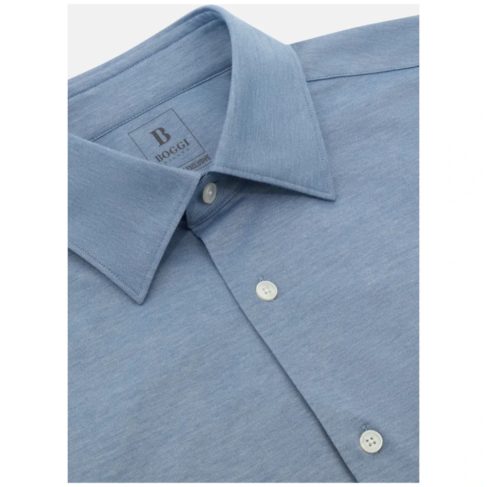 Heren Boggi Milano Overhemden^Regular Fit Japans Jersey Polo Shirt