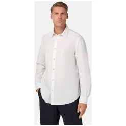 Heren Boggi Milano Regular Fit Poplin Katoenen Overhemd