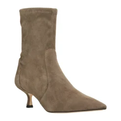 DAMES Stuart Weitzman Enkellaarsjes^Rekbare Suède Enkellaarzen Grigio