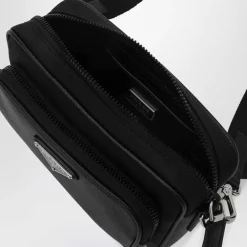 Heren Prada Tassen^Re-Nylon en Saffiano Leren Schoudertas
