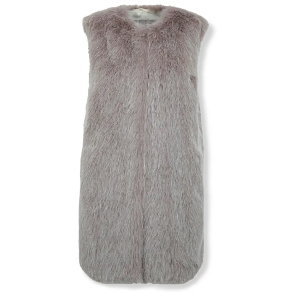 DAMES Herno Jassen^Resort Vest in Fullness Faux Fur