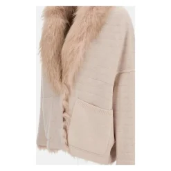 DAMES Simonetta Ravizza Jassen^Reversible Gebreide Jas met Vossenbont