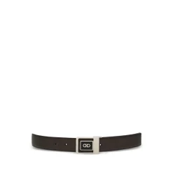 Heren Ferragamo Riemen^Reversible Geometric Buckle Belt
