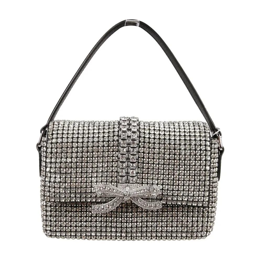 DAMES Self Portrait Handtassen^Rhinestone Chainmail Micro Bag
