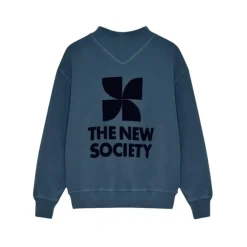 The New Society Rib Kraag Sweatshirt Void Blue