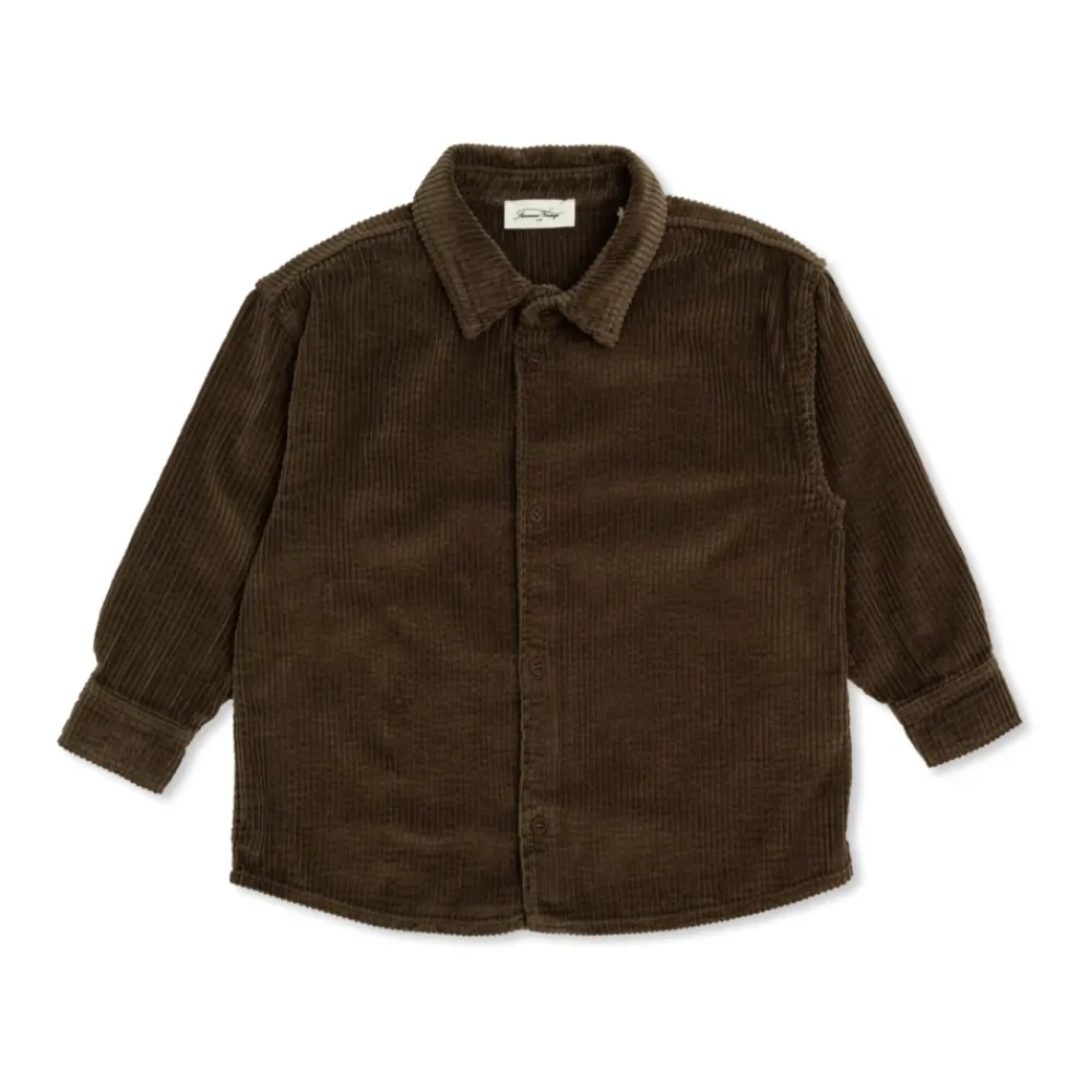 American Vintage Ribfluwelen overhemd