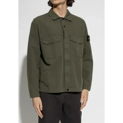 Heren Stone Island Jassen^Ripstop Zip Shirt Jacket