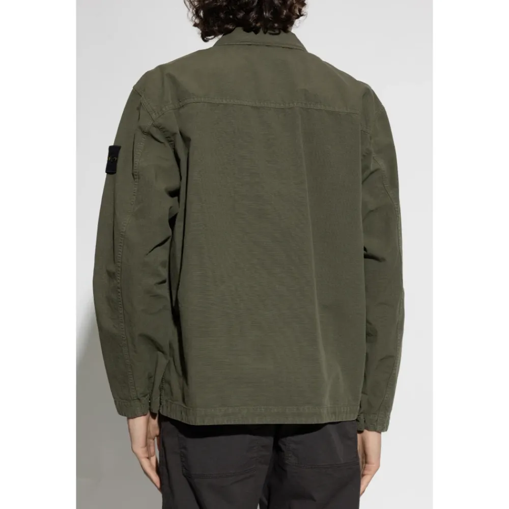 Heren Stone Island Jassen^Ripstop Zip Shirt Jacket