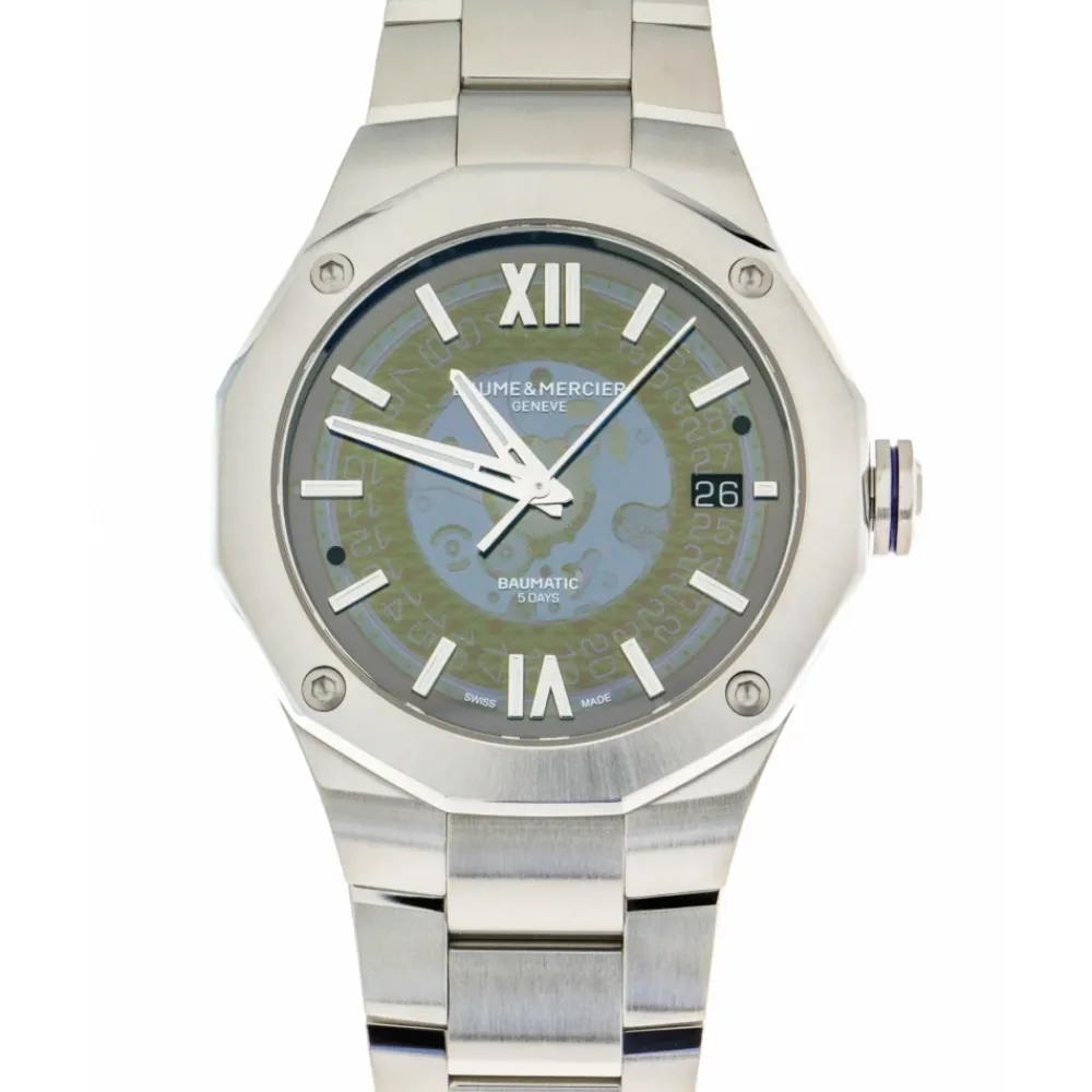 DAMES Baume et Mercier Horloges^Riviera Automatisch Wijzerplaat Stalen Horloge