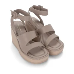 DAMES Paloma Barceló Sleehakken^Rizia Tortora Leren Sandaal