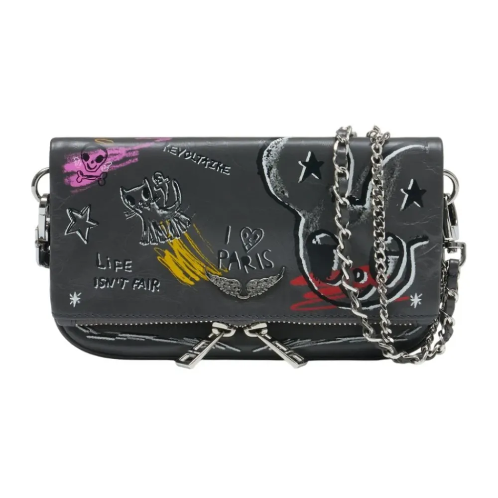 DAMES Zadig & Voltaire Schoudertassen^Rock Nano Humberto Clutch