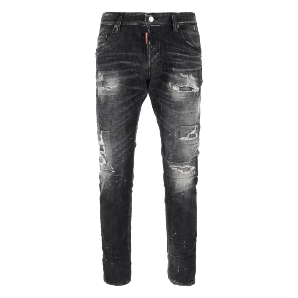 Heren Dsquared2 Jeans^Rocky Mountains Black Washed Jeans