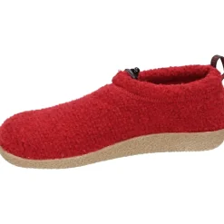 Heren Giesswein Pantoffels^Rode Gesloten Pantoffels met Bontvoering