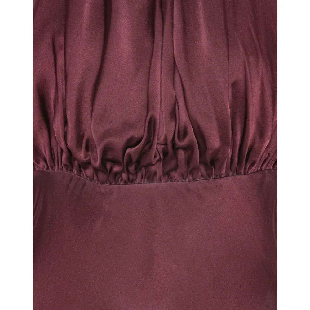 DAMES ROTATE Birger Christensen Rode Halternek Maxi Jurk