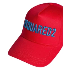 Dsquared2 Mutsen En Petten^Rode Kinder Baseball Cap met Logo